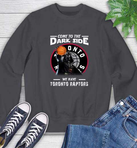 NBA Come To The Dark Side We Have Toronto Raptors Star Wars Darth Vader Basketball Sweatshirt 6