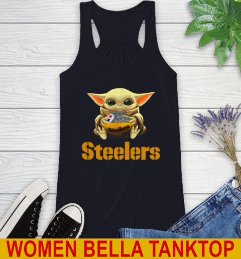 NFL Football Pittsburgh Steelers Baby Yoda Star Wars Shirt Racerback Tank 10