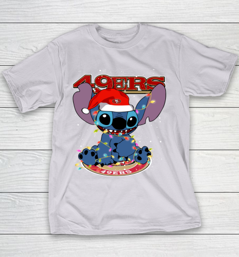 San Francisco 49ers NFL Football noel stitch Christmas Youth T-Shirt 2