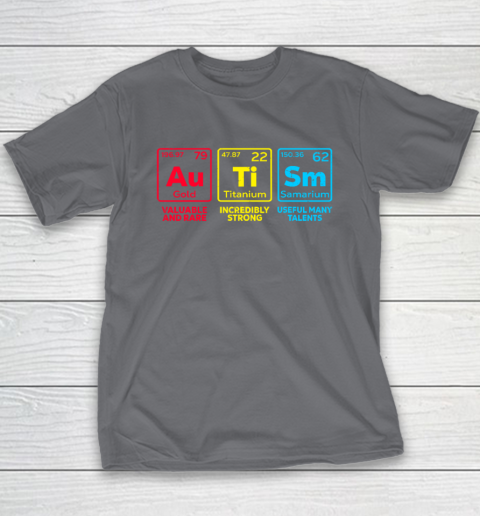 Autism Awareness Elements Periodic Table Youth T-Shirt 5