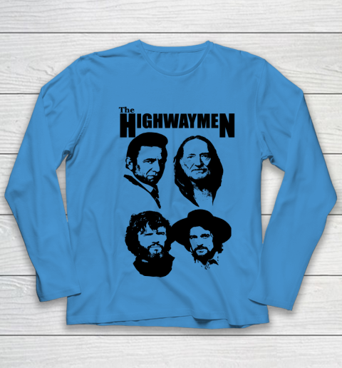 Willie Nelson Johnny Cash Outlaw Country Super Group The Highwaymen Youth Long Sleeve 4