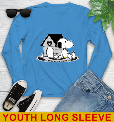 NFL Football Oakland Raiders Snoopy The Peanuts Movie Shirt Youth Long Sleeve 8
