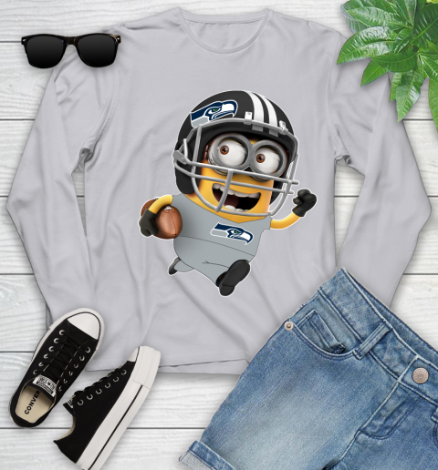 NFL Seattle Seahawks Minions Disney Football Sports Youth Long Sleeve 5
