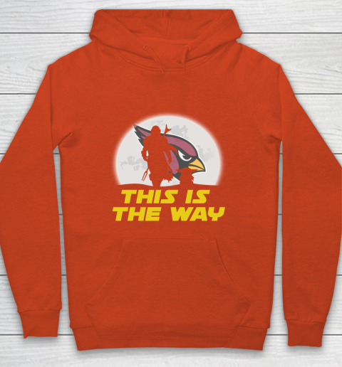 Arizona Cardinals NFL Football Star Wars Yoda And Mandalorian This Is The Way Youth Hoodie 3