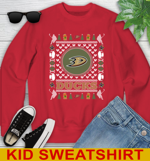 Anaheim Ducks Merry Christmas NHL Hockey Loyal Fan Youth Sweatshirt 7