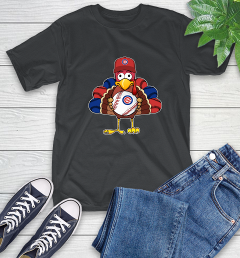 Chicago Cubs Turkey thanksgiving T-Shirt 2