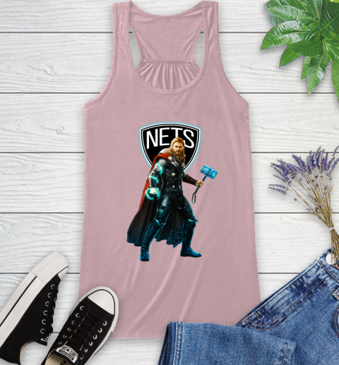 NBA Thor Avengers Endgame Basketball Brooklyn Nets Racerback Tank 11