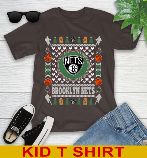 Brooklyn Nets Merry Christmas NBA Basketball Loyal Fan Youth T-Shirt 6
