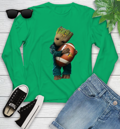 NFL Groot Guardians Of The Galaxy Football Sports Minnesota Vikings Youth Long Sleeve 6