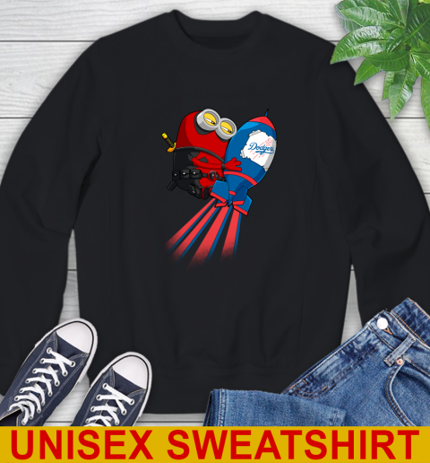 MLB Baseball Los Angeles Dodgers Deadpool Minion Marvel Shirt Sweatshirt