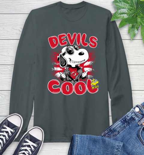 NHL Hockey New Jersey Devils Cool Snoopy Shirt Long Sleeve T-Shirt 7