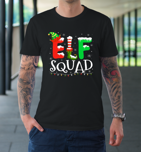 Elf Family Christmas Matching Pajamas Xmas Elf Squad T-Shirt 1