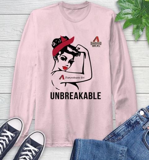 MLB Arizona Diamondbacks Girl Unbreakable Baseball Sports Long Sleeve T-Shirt 8