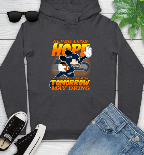 Seattle Seahawks NFL Football Mickey Disney Never Lose Hope Youth Hoodie 8