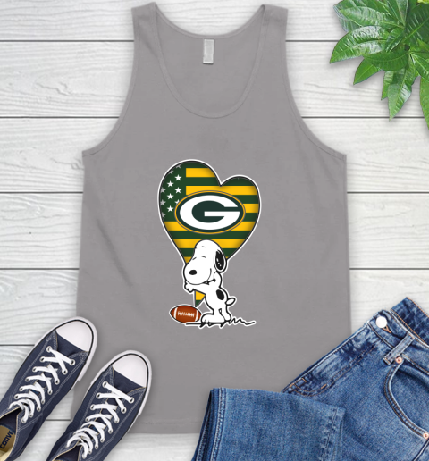 Green Bay Packers NFL Football The Peanuts Movie Adorable Snoopy Tank Top 4