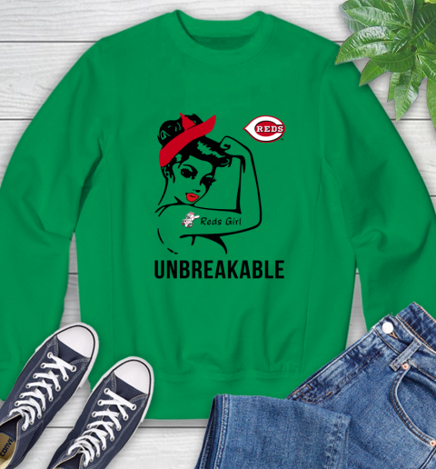 MLB Cincinnati Reds Girl Unbreakable Baseball Sports Sweatshirt 4