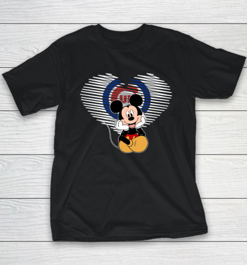 MLB Chicago Cubs The Heart Mickey Mouse Disney Baseball Youth T-Shirt