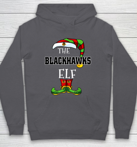 Chicago Blackhawks Christmas ELF Funny NHL Hoodie 4