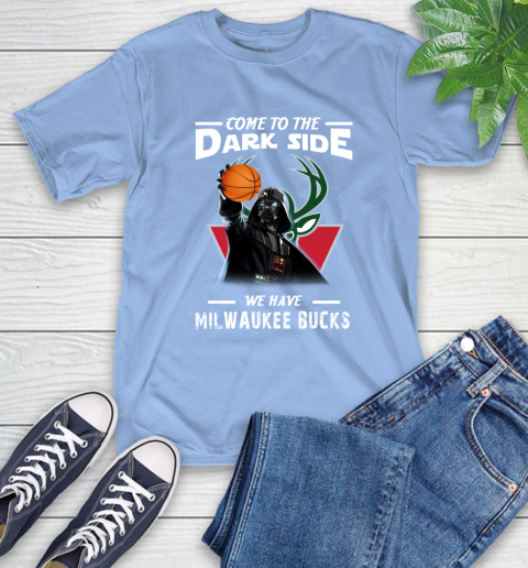 NBA Come To The Dark Side We Have Milwaukee Bucks Star Wars Darth Vader Basketball T-Shirt 12