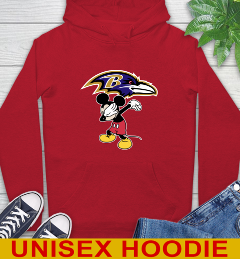 Baltimore Ravens NFL Football Dabbing Mickey Disney Sports Hoodie 10