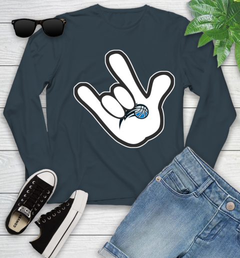 Orlando Magic NBA Basketball Mickey Rock Hand Disney Youth Long Sleeve 8