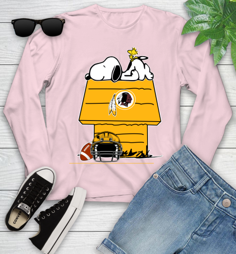 Washington Redskins NFL Football Snoopy Woodstock The Peanuts Movie Youth Long Sleeve 10