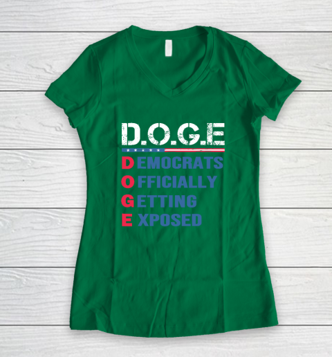 Trump D.O.G.E Department Of Government Efficiency Women's V-Neck T-Shirt 3