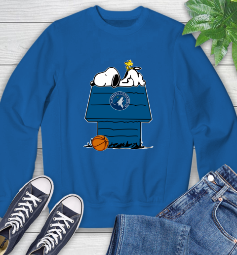 Minnesota Timberwolves NBA Basketball Snoopy Woodstock The Peanuts Movie Sweatshirt 8
