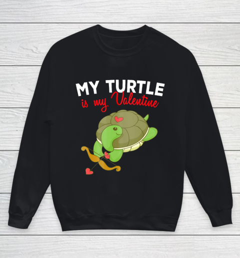 Turtle Valentine T Shirt Sea Turtle Cupid Valentines Day Youth Sweatshirt