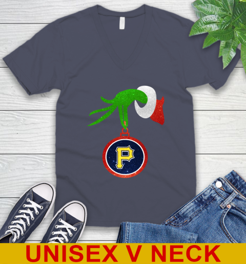Pittsburgh Pirates Grinch Merry Christmas MLB Baseball V-Neck T-Shirt 8
