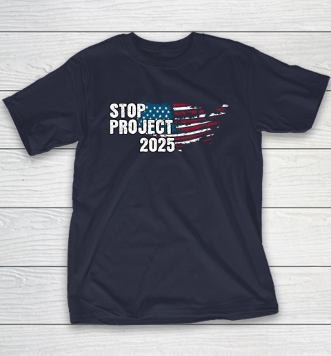 Stop Project 2025 Anti Trump Youth T-Shirt 2