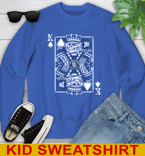 San Diego Padres MLB Baseball The King Of Spades Death Cards Shirt Youth Sweatshirt 6