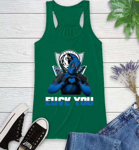 NBA Dallas Mavericks Deadpool Love You Fuck You Basketball Sports Racerback Tank 6