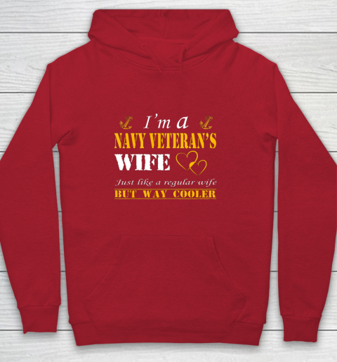 Womens I am a Navy veterans wife t shirt Navy veteran Youth Hoodie 7