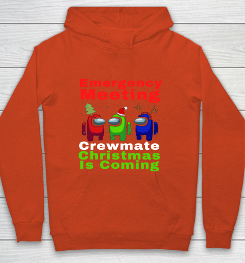 Among Us Emergency Meeting Crewmate Christmas Is Coming Youth Hoodie 3