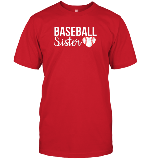 x5xm baseball sister shirt baseball gifts for baseball fans jersey t shirt 60 front red