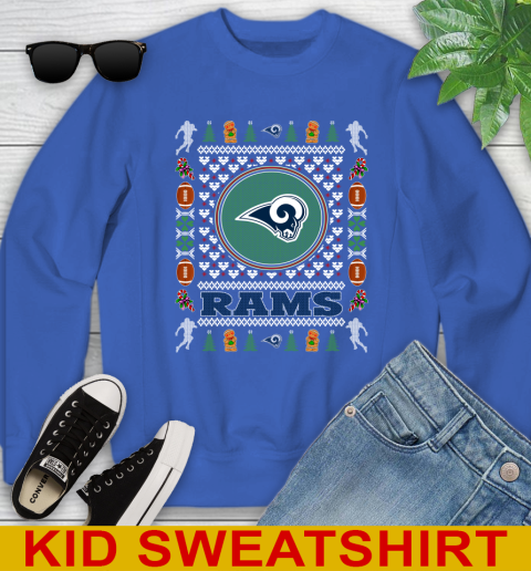 Los Angeles Rams Merry Christmas NFL Football Loyal Fan Youth Sweatshirt 6