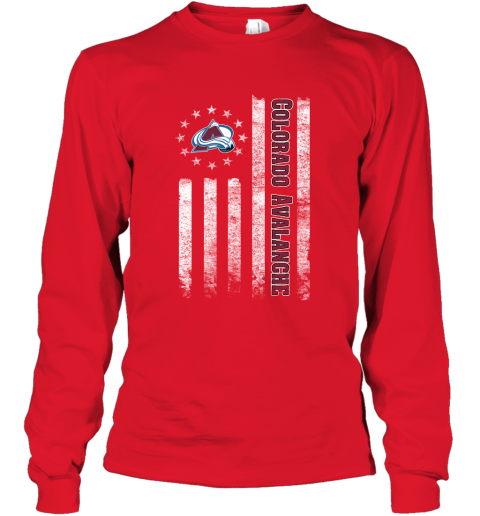 NHL American Flag Hockey Sports Colorado Avalanche Long Sleeve T-Shirt 5