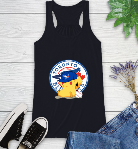 MLB Pikachu Baseball Sports Toronto Blue Jays Racerback Tank 10