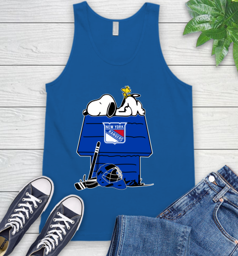 New York Rangers NHL Hockey Snoopy Woodstock The Peanuts Movie Tank Top 5