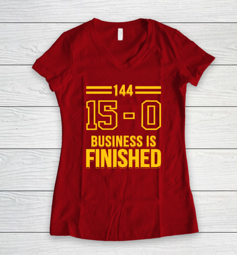 Michigan Business Is Finished 144 15  0 Women's V-Neck T-Shirt 6