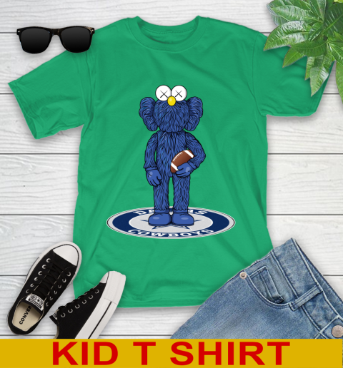 NFL Football Dallas Cowboys Kaws Bff Blue Figure Shirt Youth T-Shirt 6