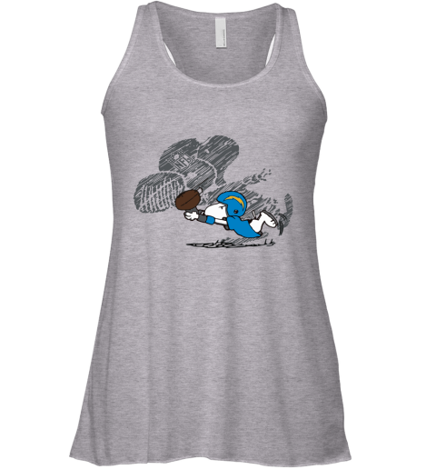 Los Angeles Chargers Snoopy Plays The Football Game Racerback Tank