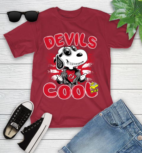 NHL Hockey New Jersey Devils Cool Snoopy Shirt Youth T-Shirt 12