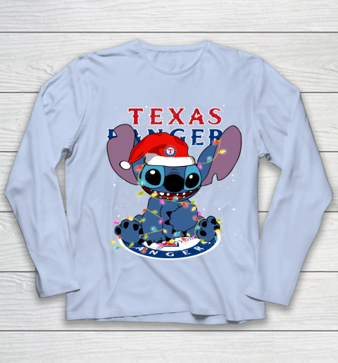 Texas Rangers MLB noel stitch Baseball Christmas Youth Long Sleeve 5