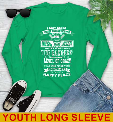 Texas Rangers MLB Baseball If You Mess With Me While I'm Watching My Team Youth Long Sleeve - Image 8
