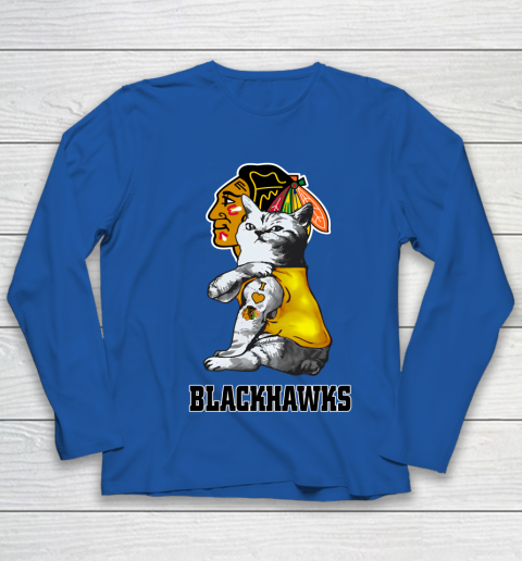 NHL My Cat Loves Chicago Blackhawks Hockey Youth Long Sleeve 7