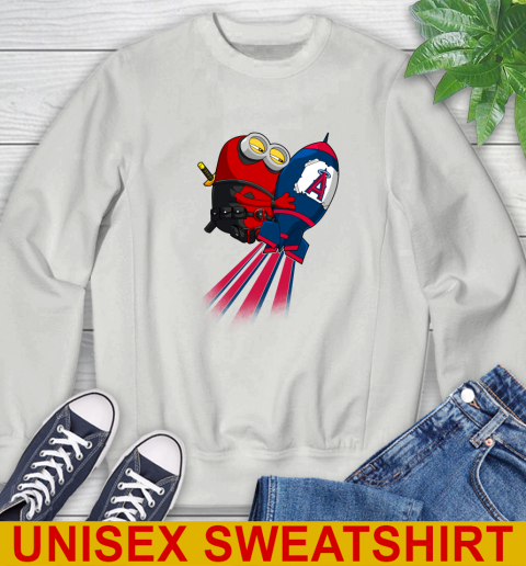 MLB Baseball Los Angeles Angels Deadpool Minion Marvel Shirt Sweatshirt 5