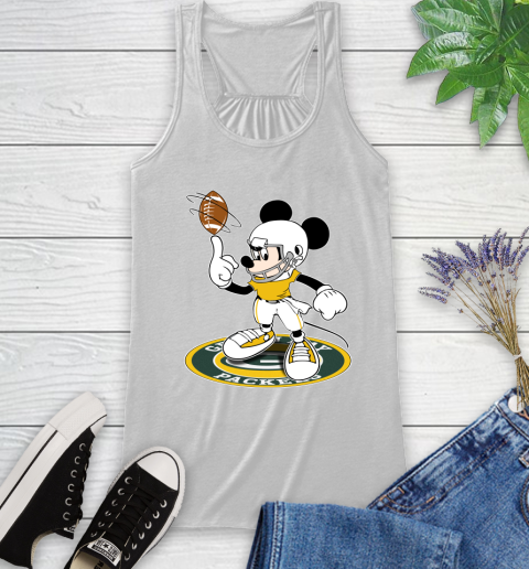 NFL Football Green Bay Packers Cheerful Mickey Disney Shirt Racerback Tank 2