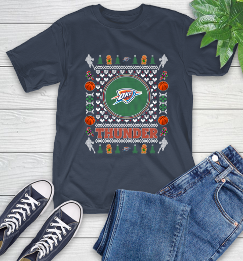 Oklahoma City Thunder Merry Christmas NBA Basketball Loyal Fan Ugly Shirt 3